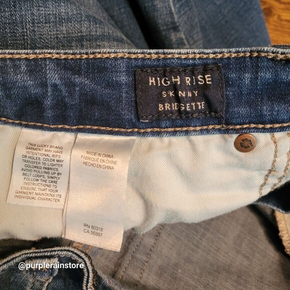 Lucky Brand Jeans 12 Skiny Ankle Bridgette High Rise Tummy Control Medium Wash - Picture 5 of 13
